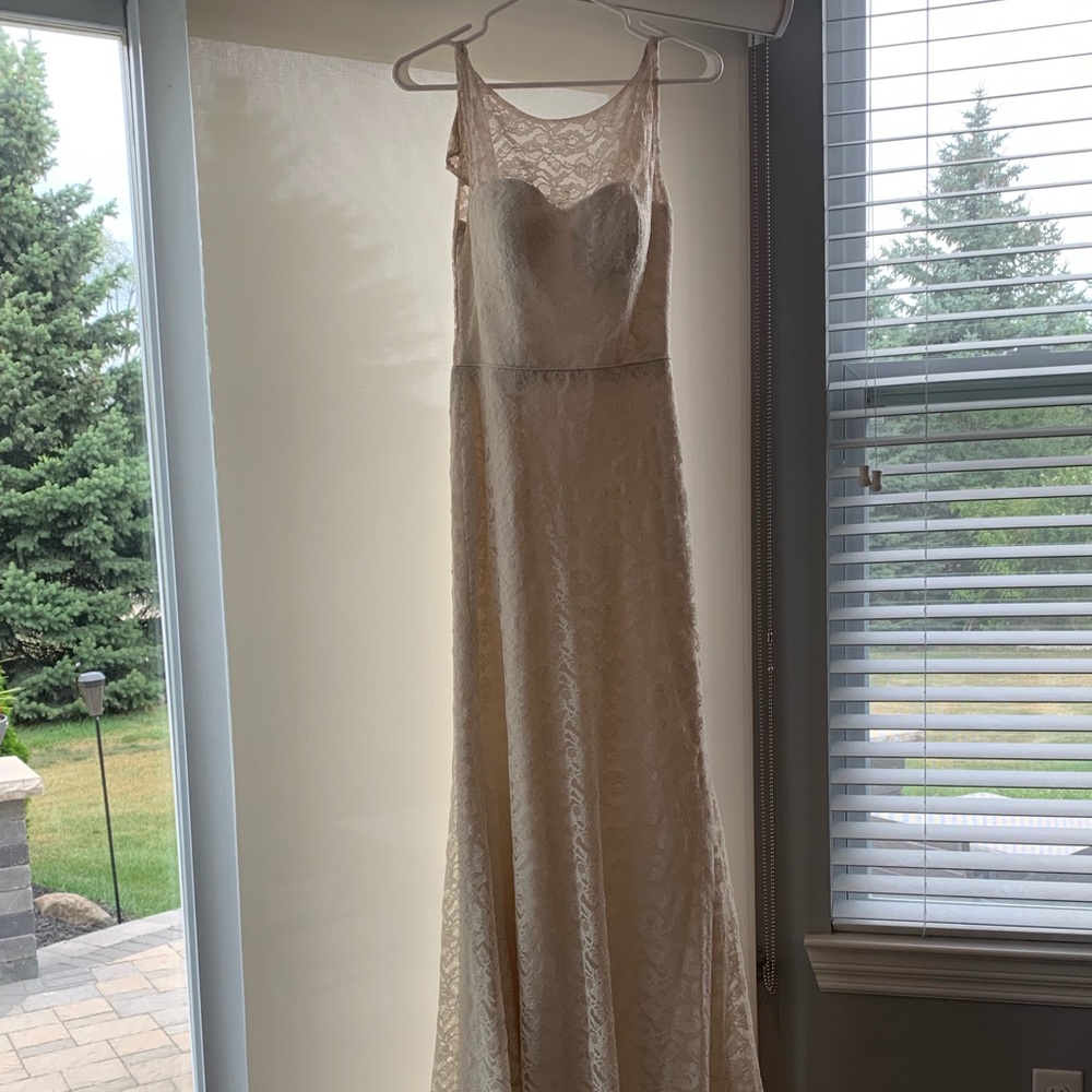 Waters ivory lace bridesmaid dress